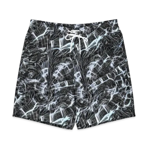 Silver Static on a Men's Board Shorts