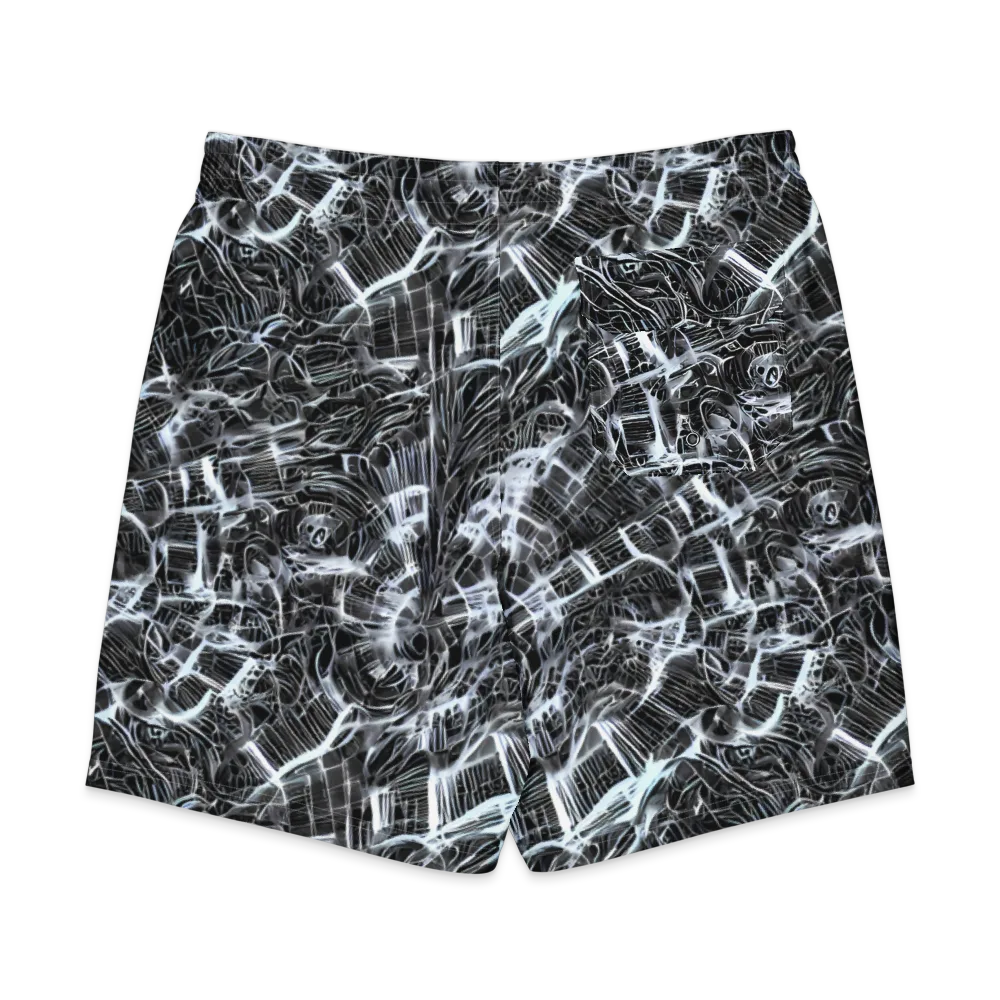 Silver Static on Men's Board Shorts — Back