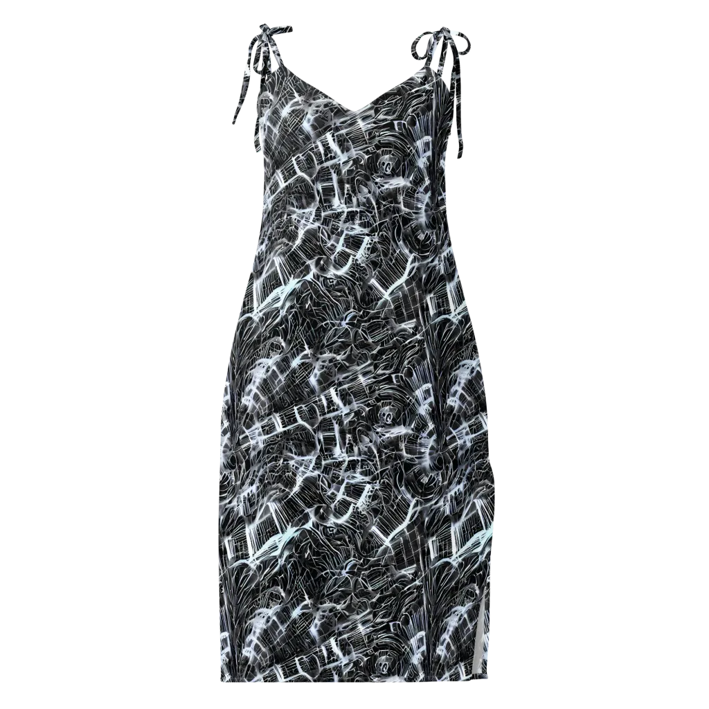 Silver Static on Slip Dress — Front