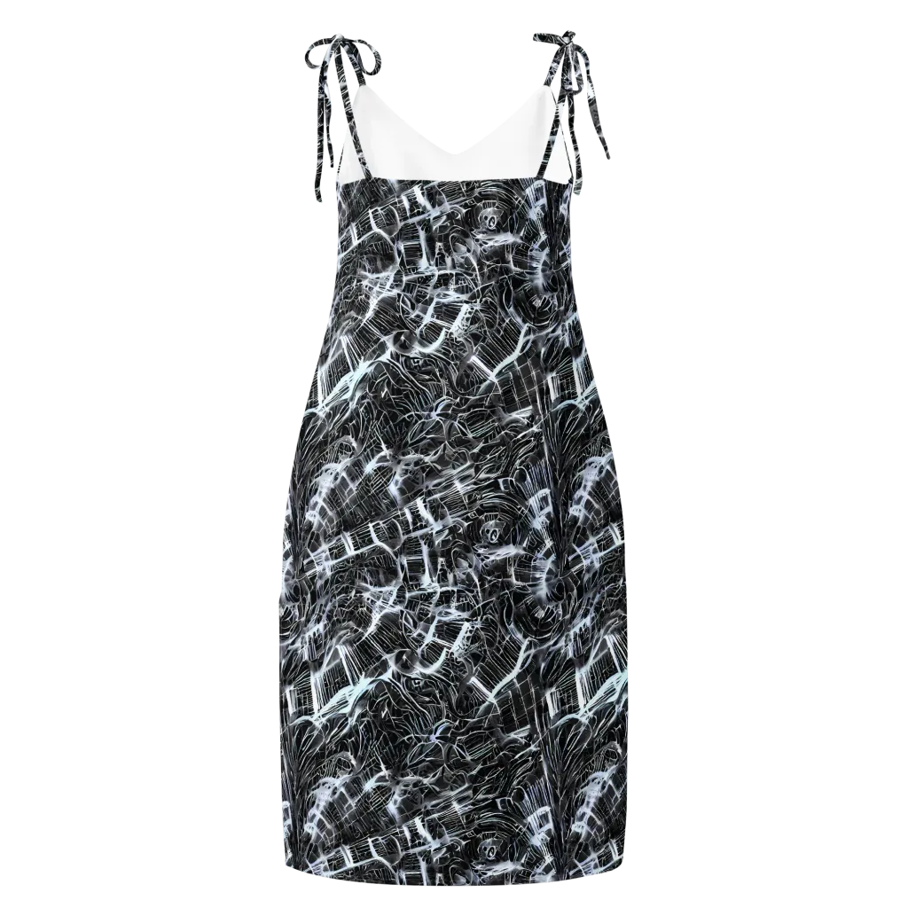 Silver Static on Slip Dress — Back