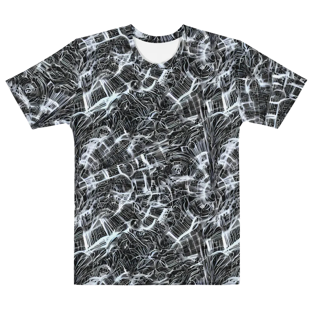Silver Static on Men's Cotton Crew Neck T-Shirt — Front