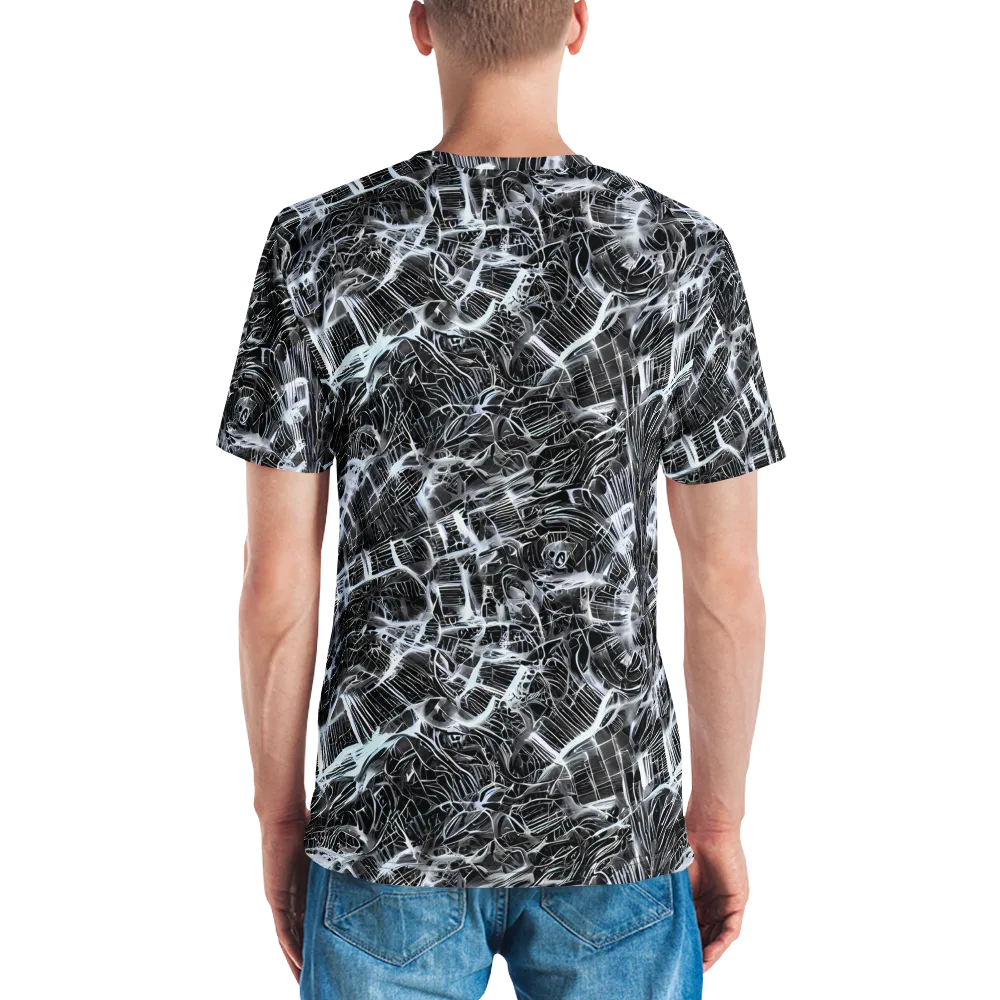 Silver Static on Men's Crew Neck T-Shirt — Back