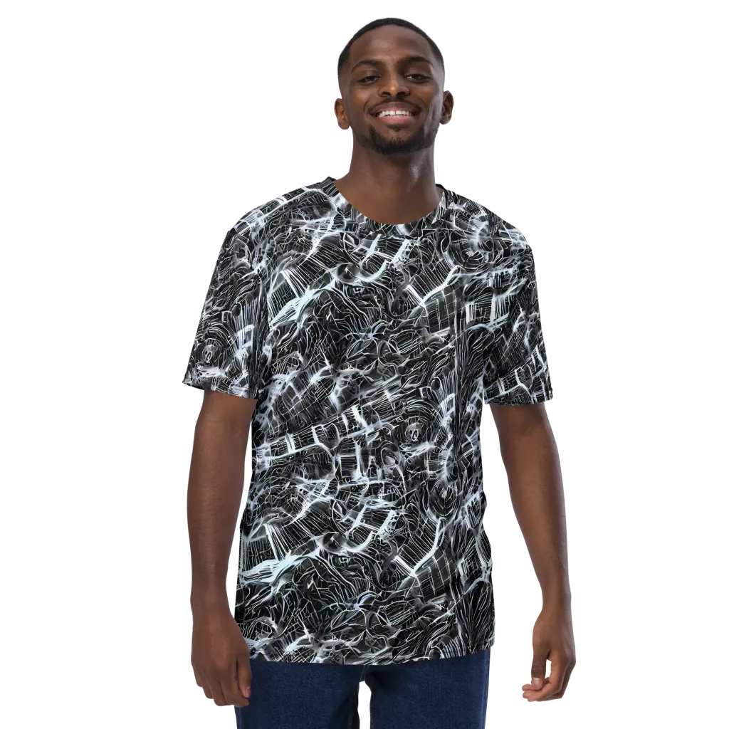 Silver Static on Men's Crew Neck T-Shirt — Front