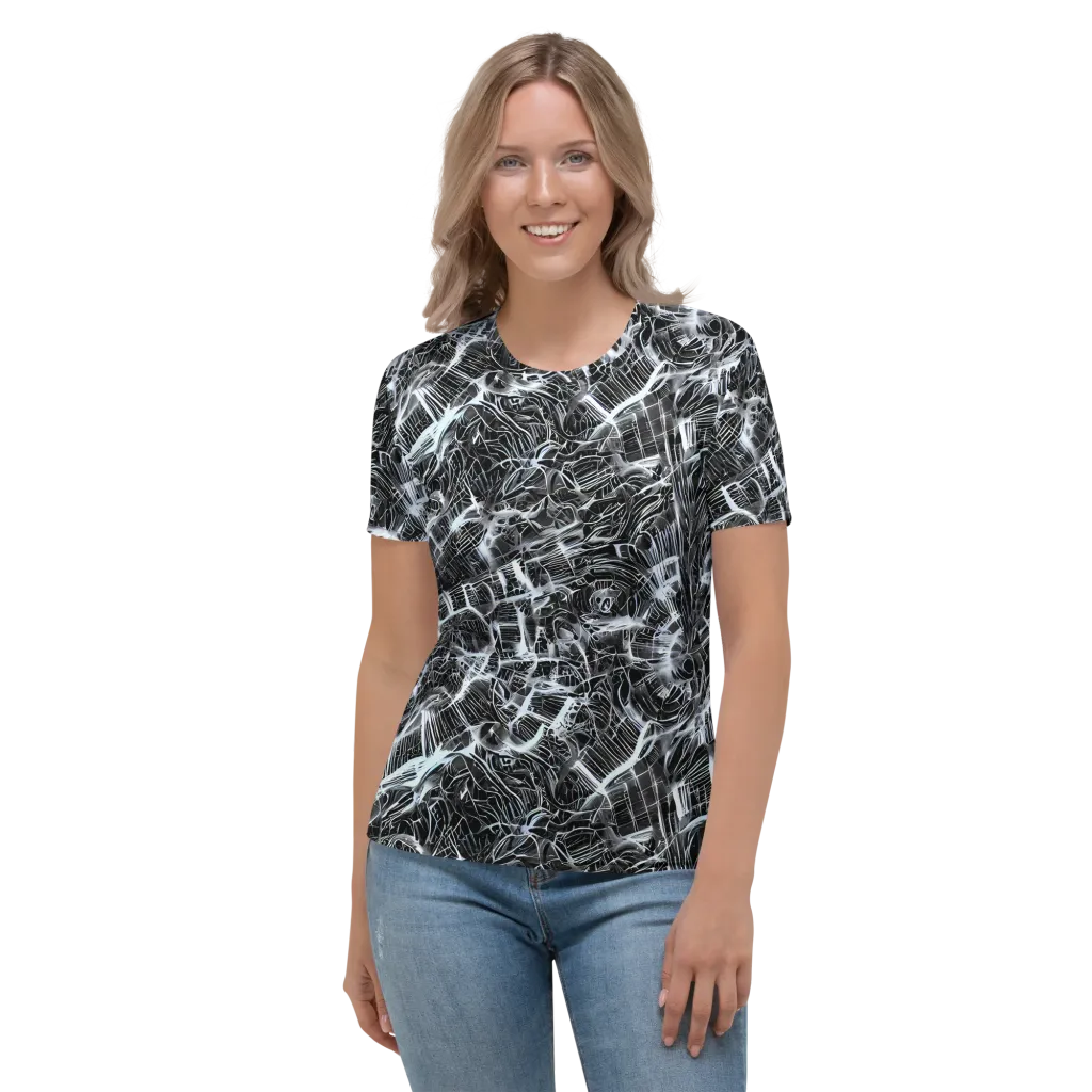 Silver Static on Women's Crew Neck T-Shirt — Front