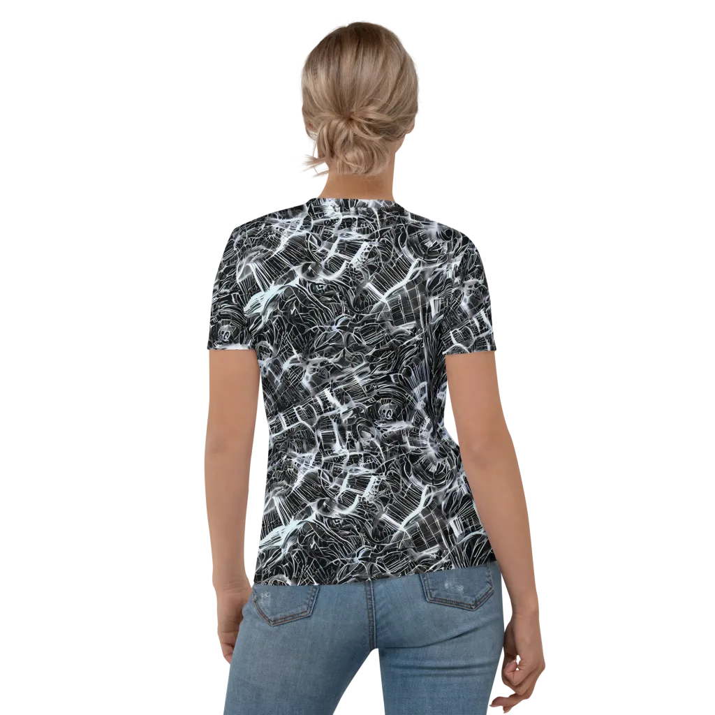 Silver Static on Women's Crew Neck T-Shirt — Back