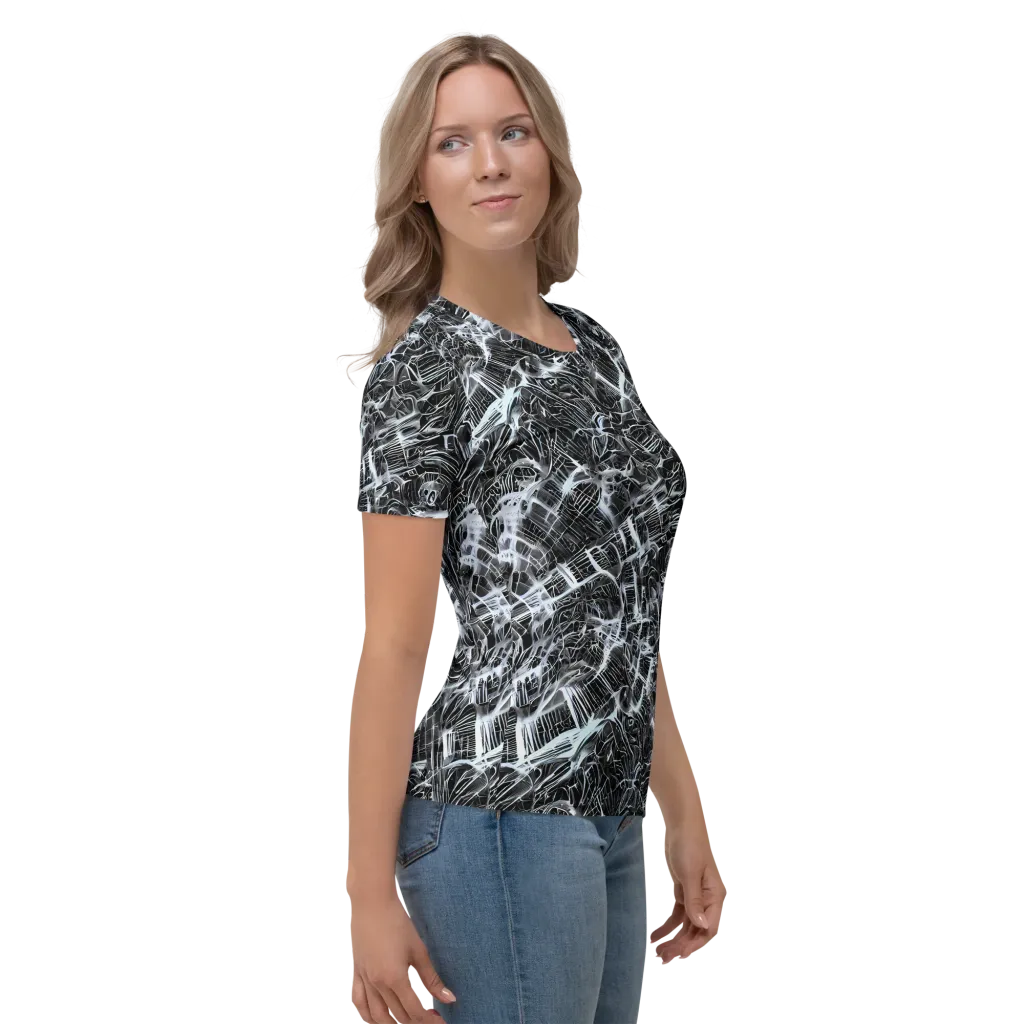 Silver Static on Women's Crew Neck T-Shirt — Right