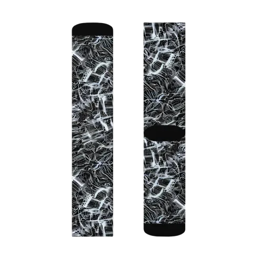 Silver Static on a Socks