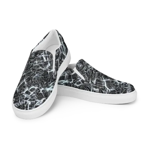Silver Static on a Women's Slip-On Canvas Shoes