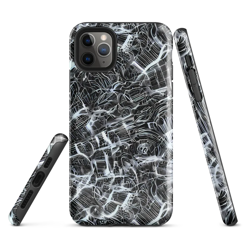 Silver Static on Tough Case for iPhone® — Front