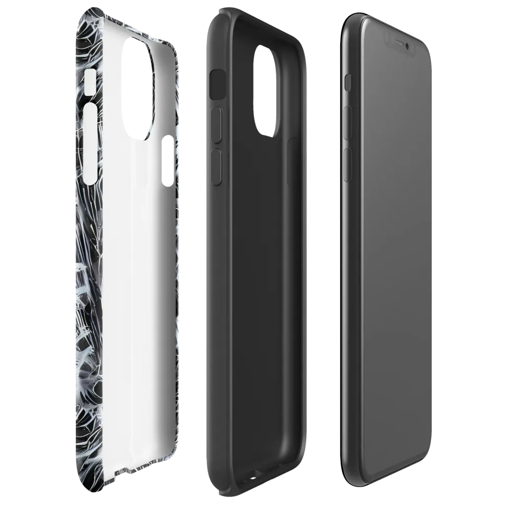 Silver Static on Tough Case for iPhone® — Right