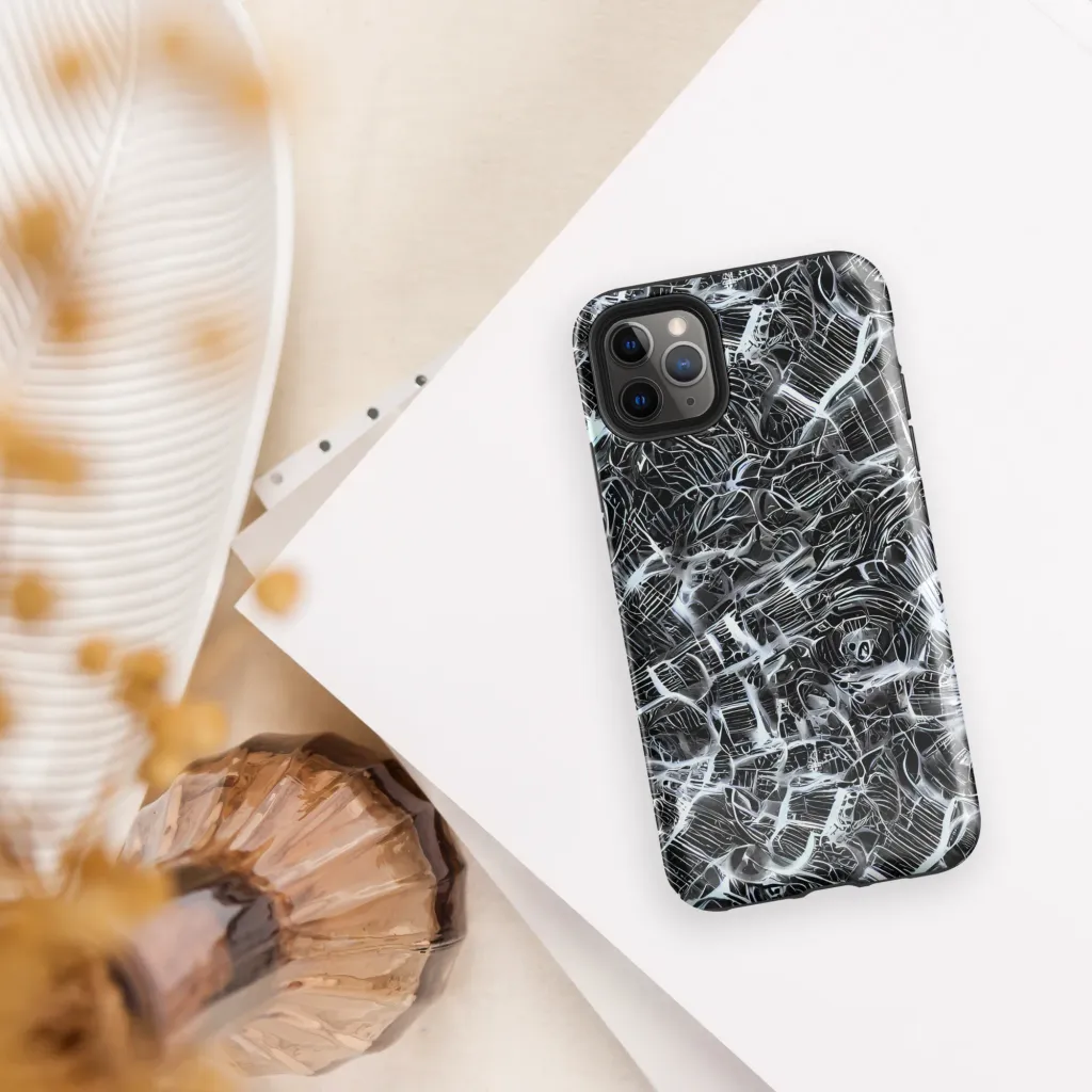 Silver Static on Tough Case for iPhone® — Front