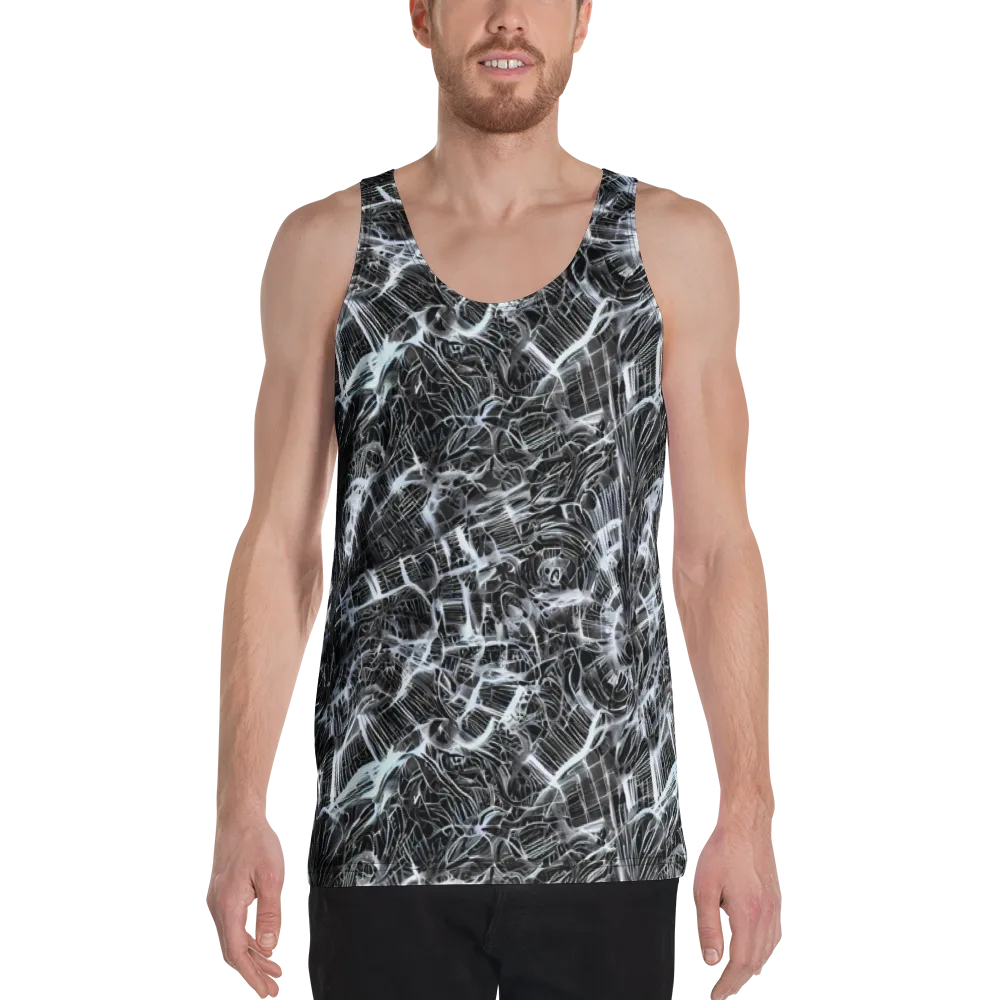Silver Static on Men's Tank Top — Front