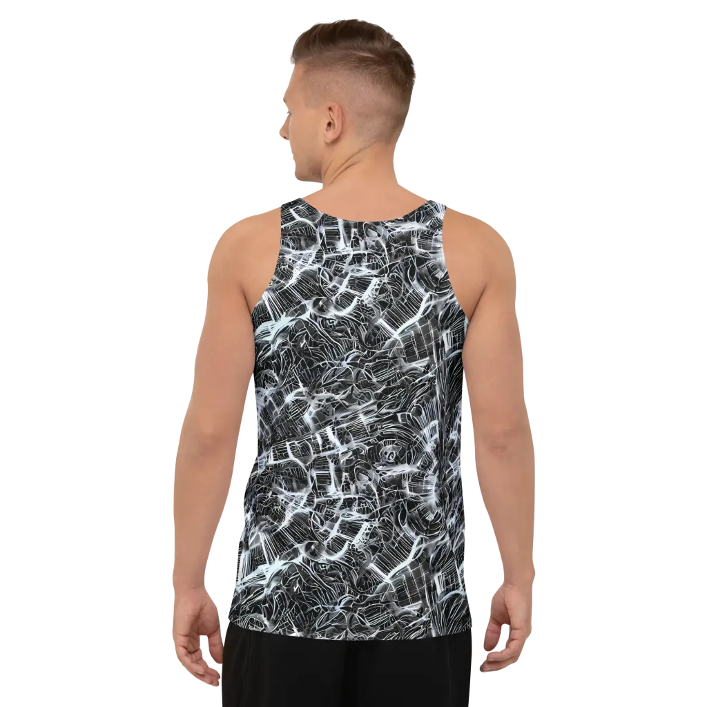 Silver Static on Men's Tank Top — Back