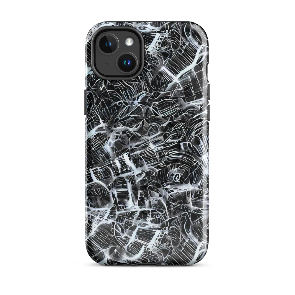 Silver Static on MagSafe Tough Case for iPhone® — Front