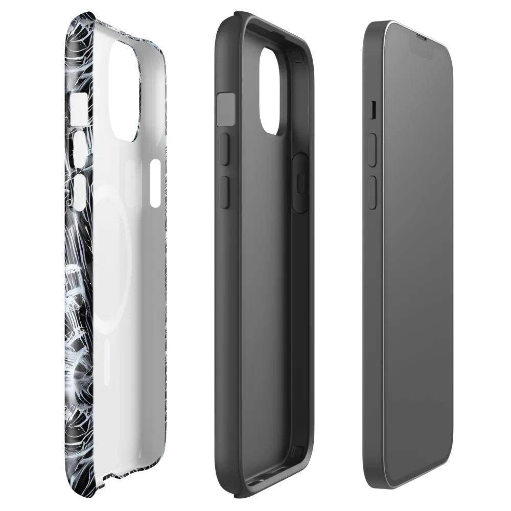 Silver Static on MagSafe Tough Case for iPhone® — Front