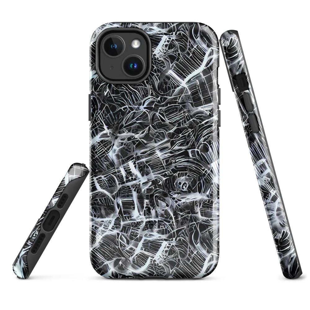 Silver Static on MagSafe Tough Case for iPhone® — Front