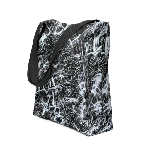 Silver Static on a Tote Bag