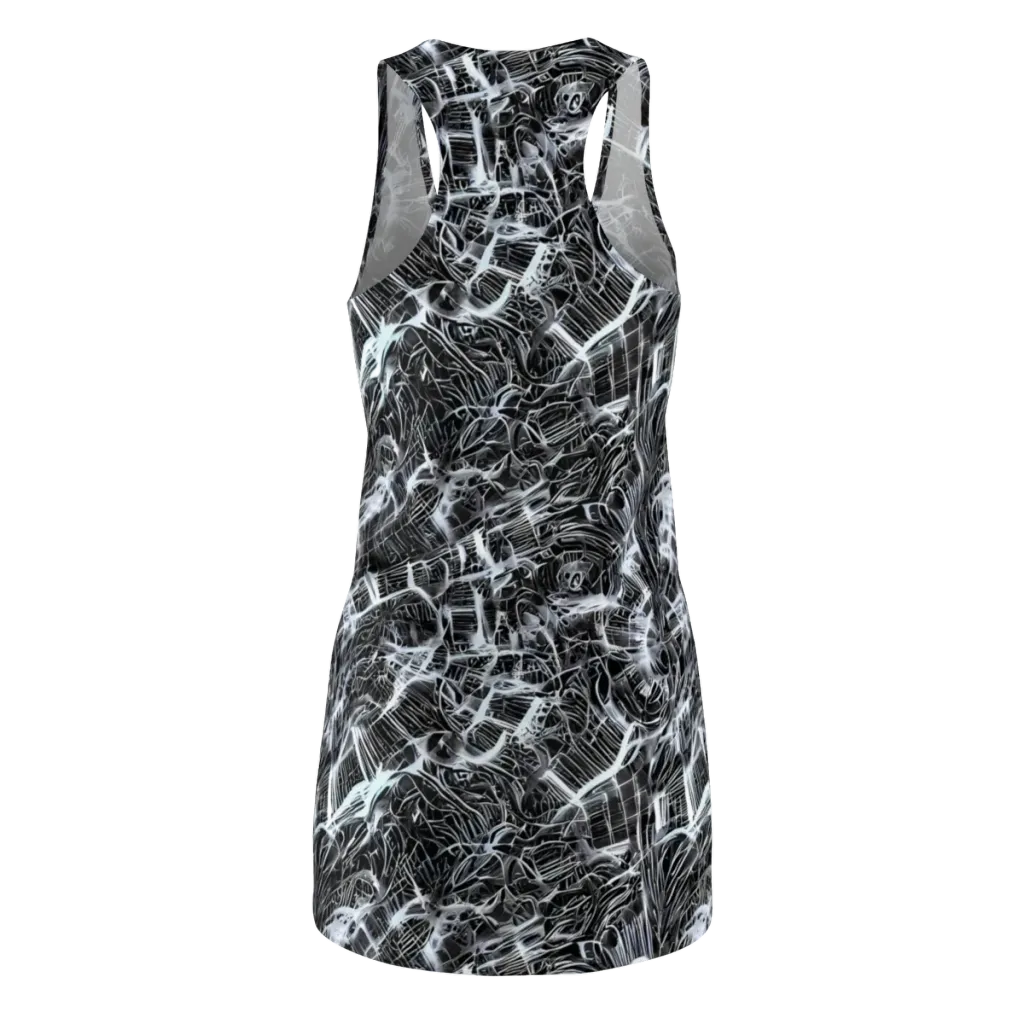 Silver Static on Racerback Dress — Back
