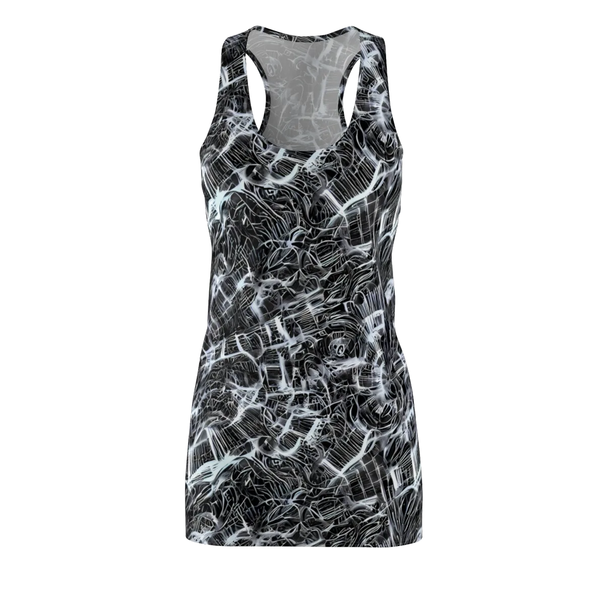 Silver Static on Racerback Dress — Front