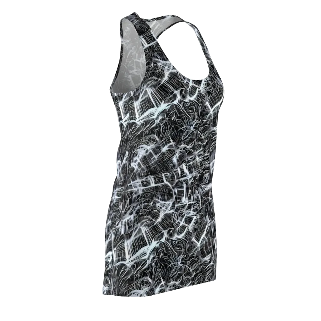 Silver Static on Racerback Dress — Front Side