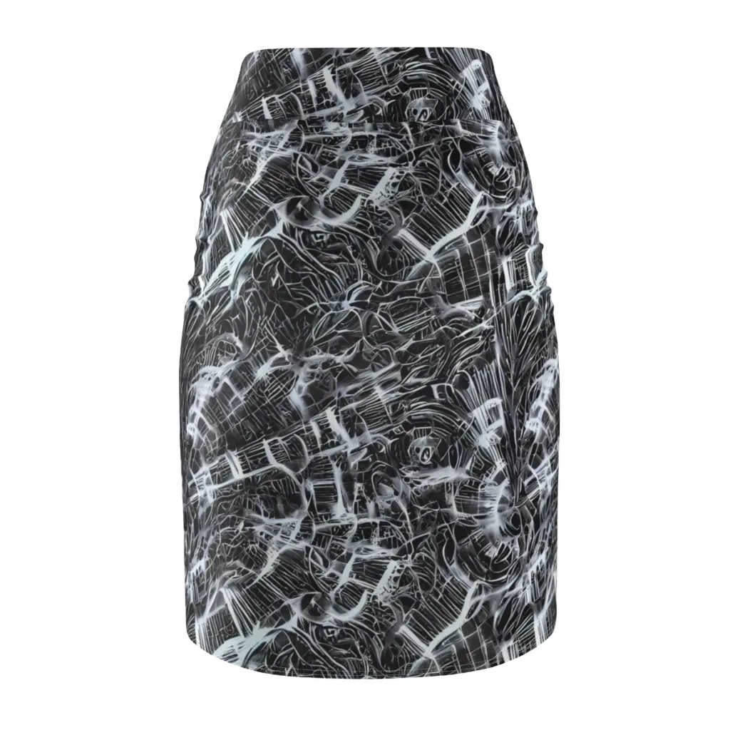 Silver Static on Pencil Skirt — Back