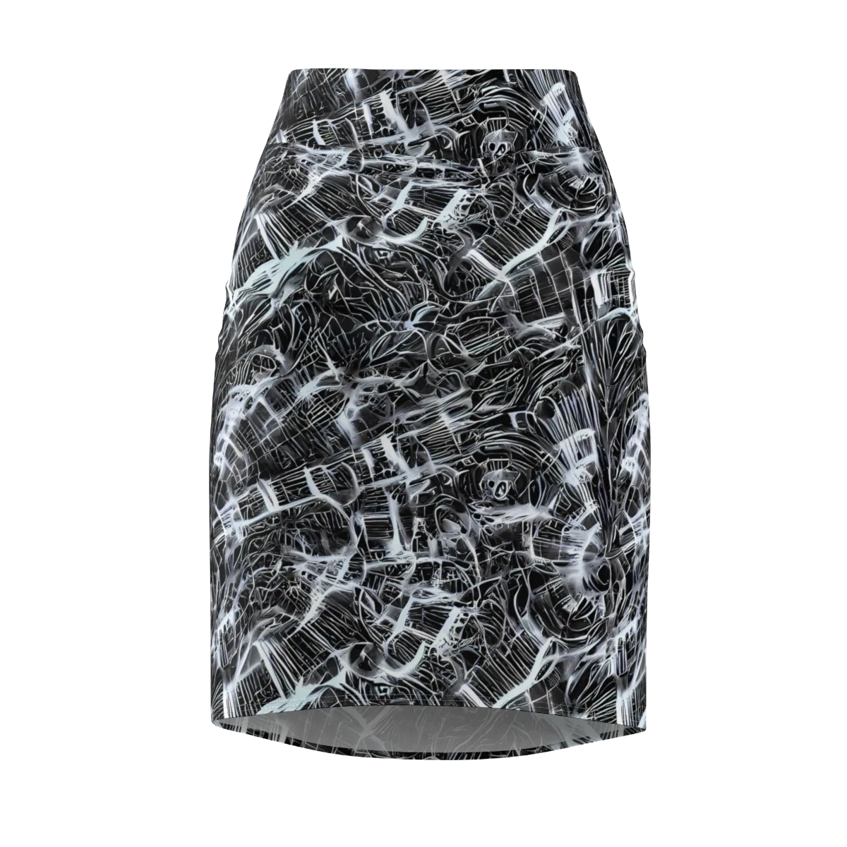Silver Static on Pencil Skirt — Front