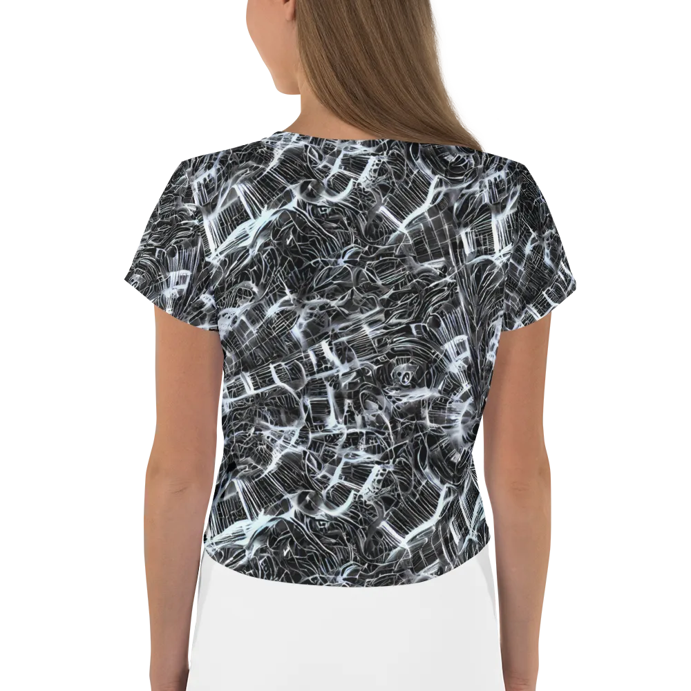 Silver Static on Crop Tee — Back