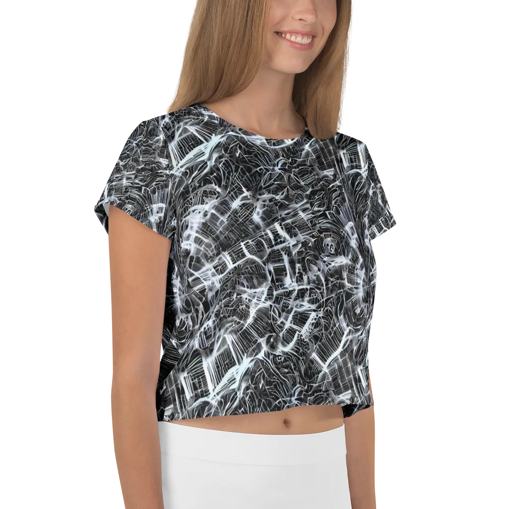 Silver Static on Crop Tee — Right