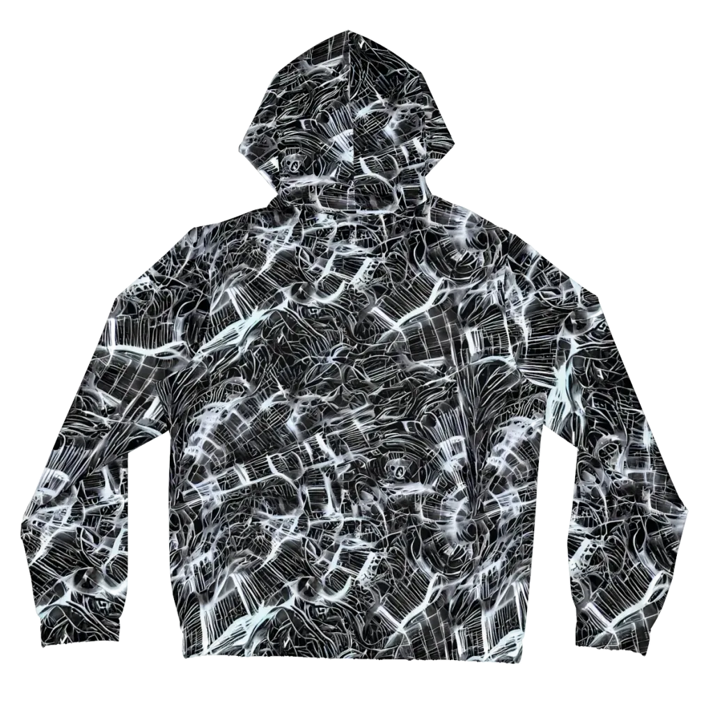 Silver Static on Women's Full-Zip Hoodie — Back
