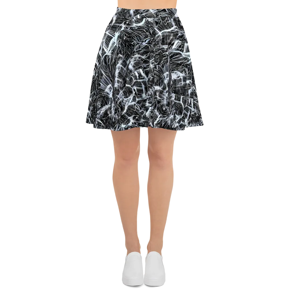 Silver Static on Skater Skirt — Front