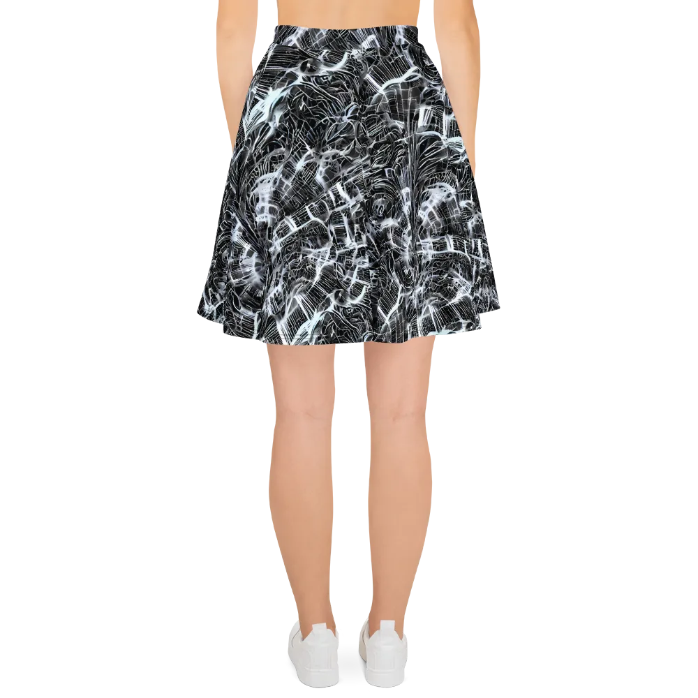 Silver Static on Skater Skirt — Back