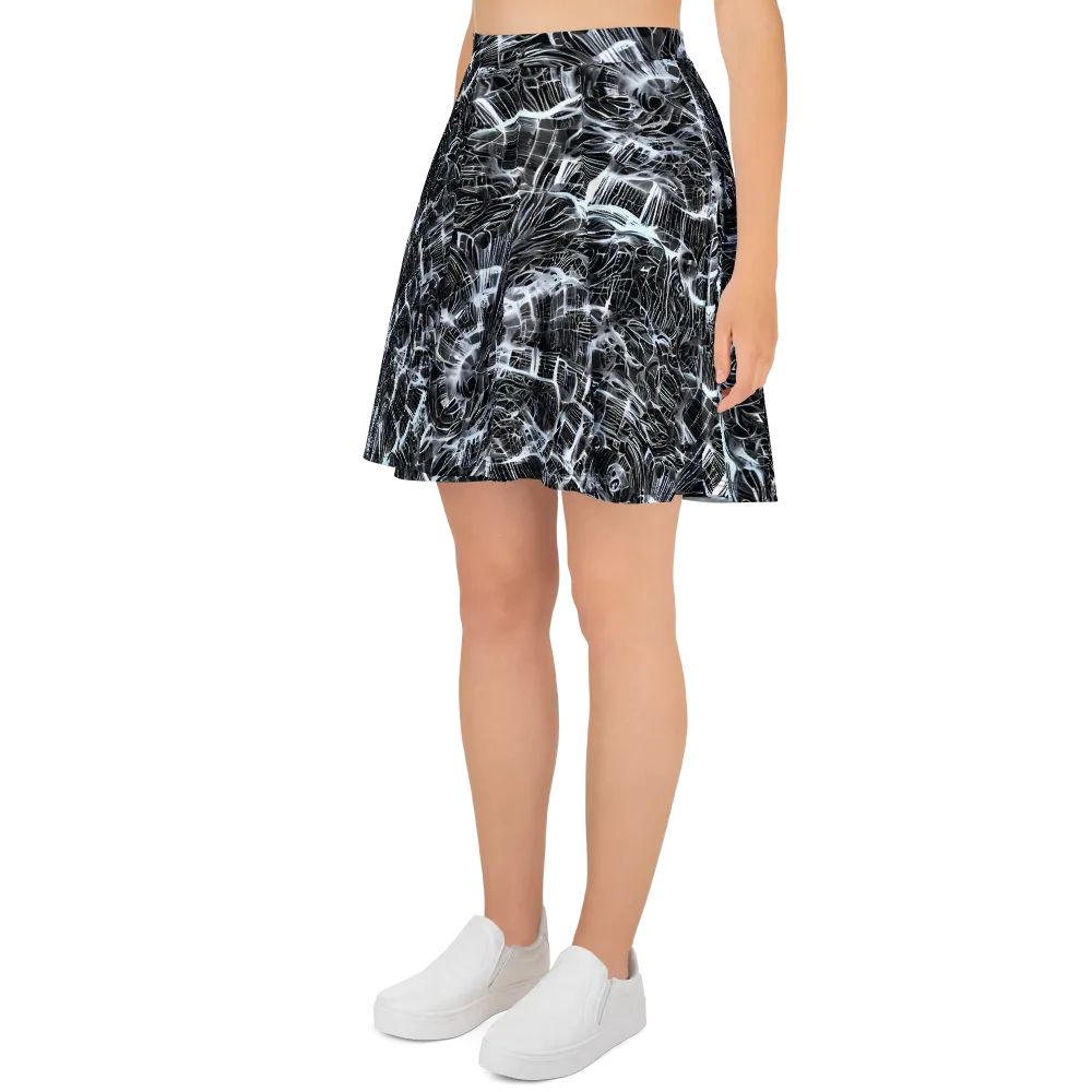 Silver Static on Skater Skirt — Left