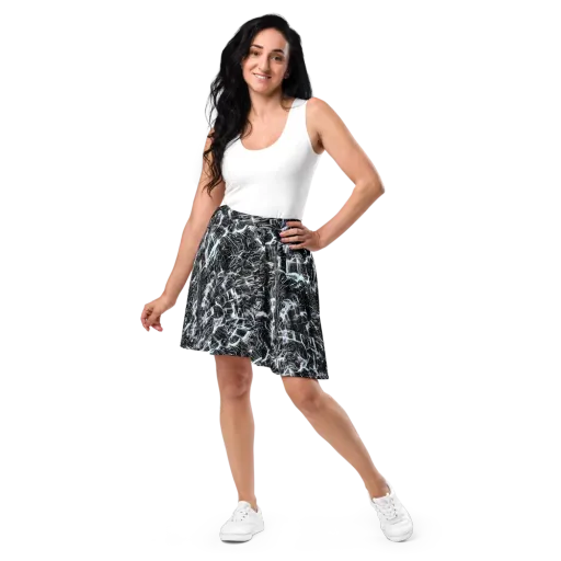 Silver Static on a Skater Skirt