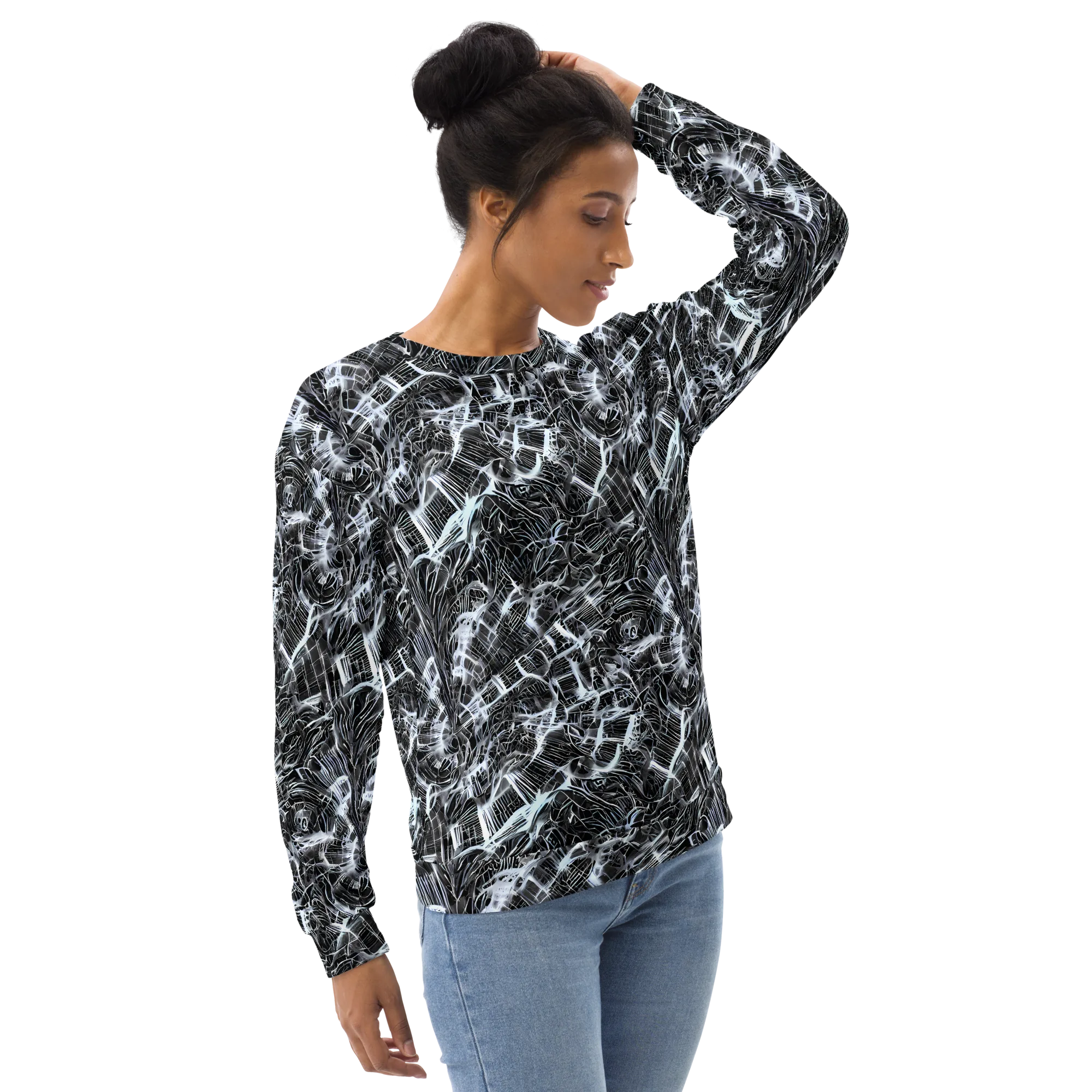 Silver Static on Sweatshirt — Right Front