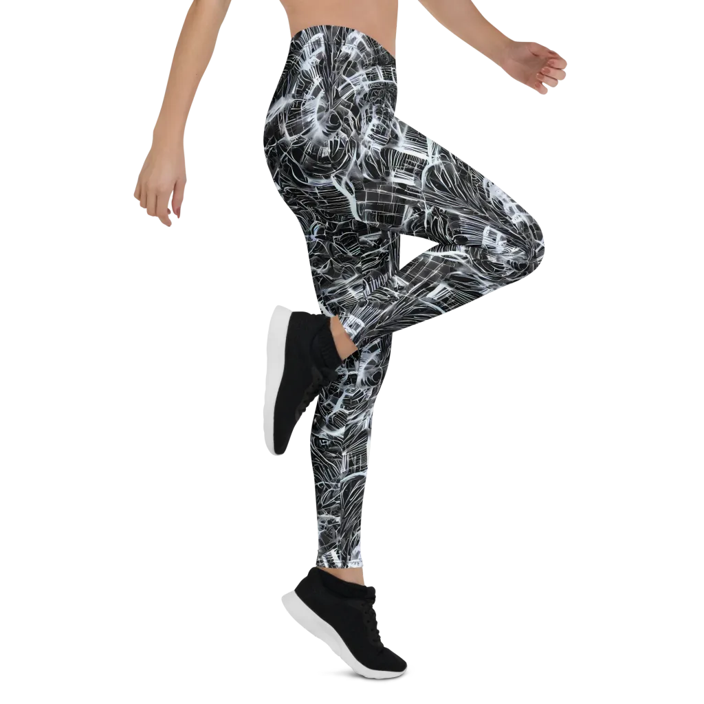 Silver Static on Leggings — Right