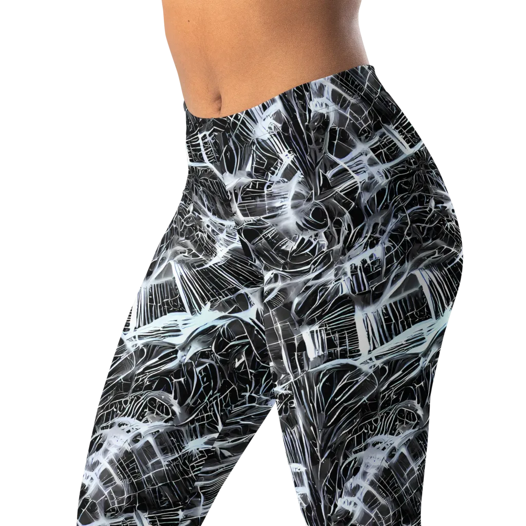 Silver Static on Leggings — Left Front
