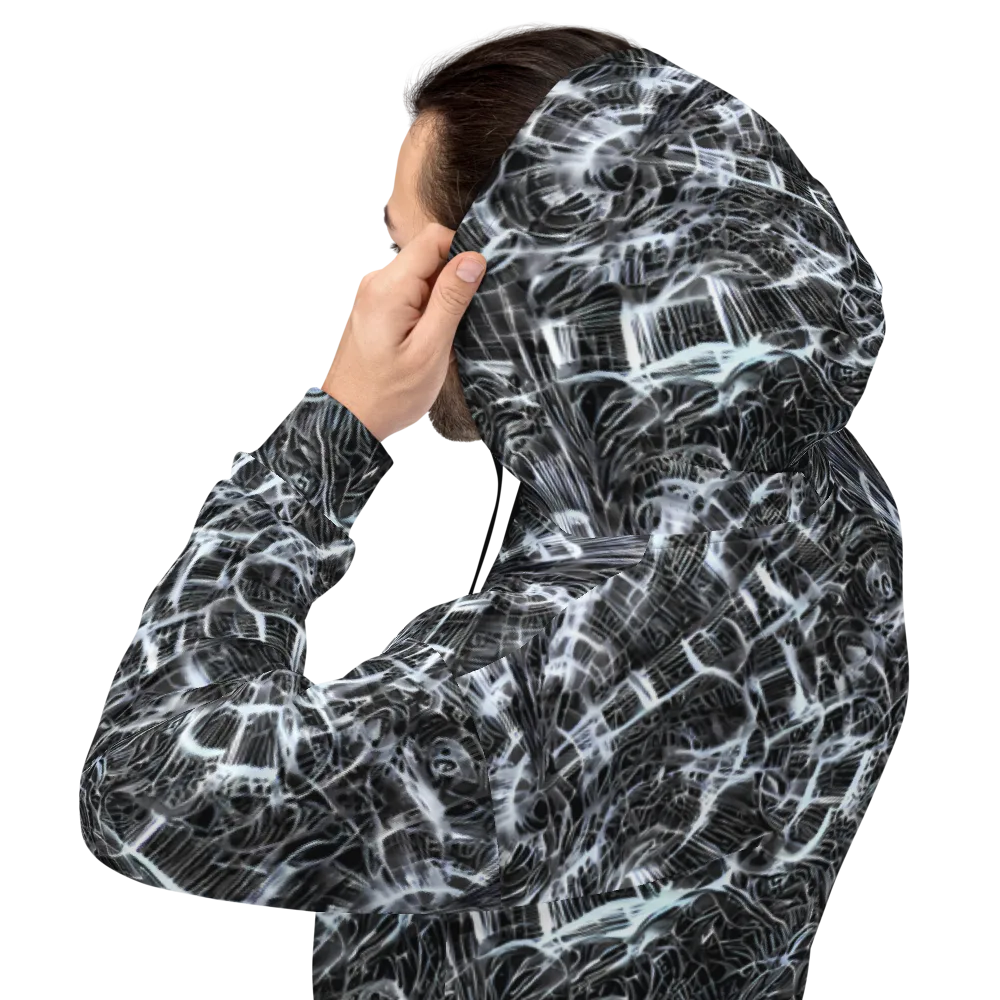 Silver Static on Hoodie — Back