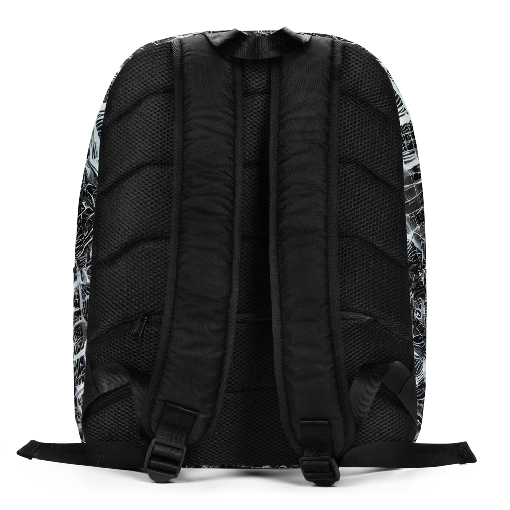 Silver Static on Minimalist Backpack — Back