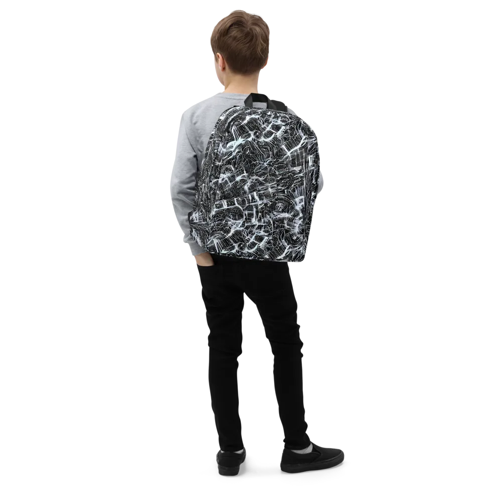 Silver Static on Minimalist Backpack — Right Front