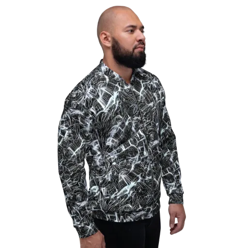 Silver Static on a Bomber Jacket