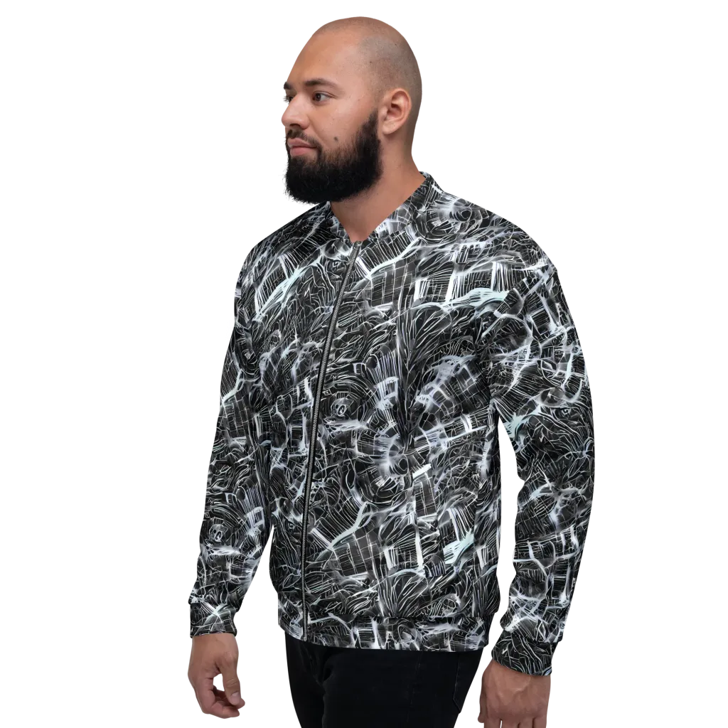 Silver Static on Bomber Jacket — Left
