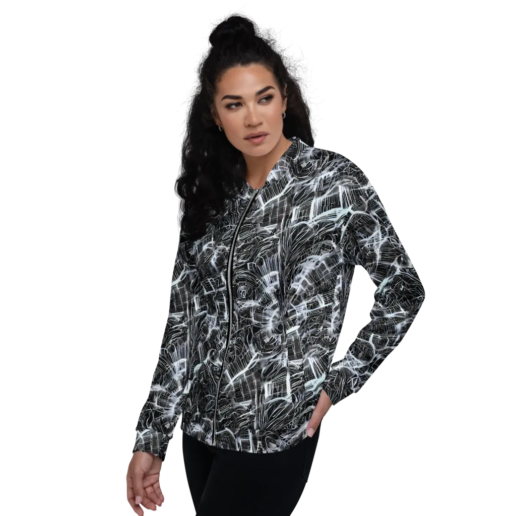 Silver Static on Bomber Jacket — Left