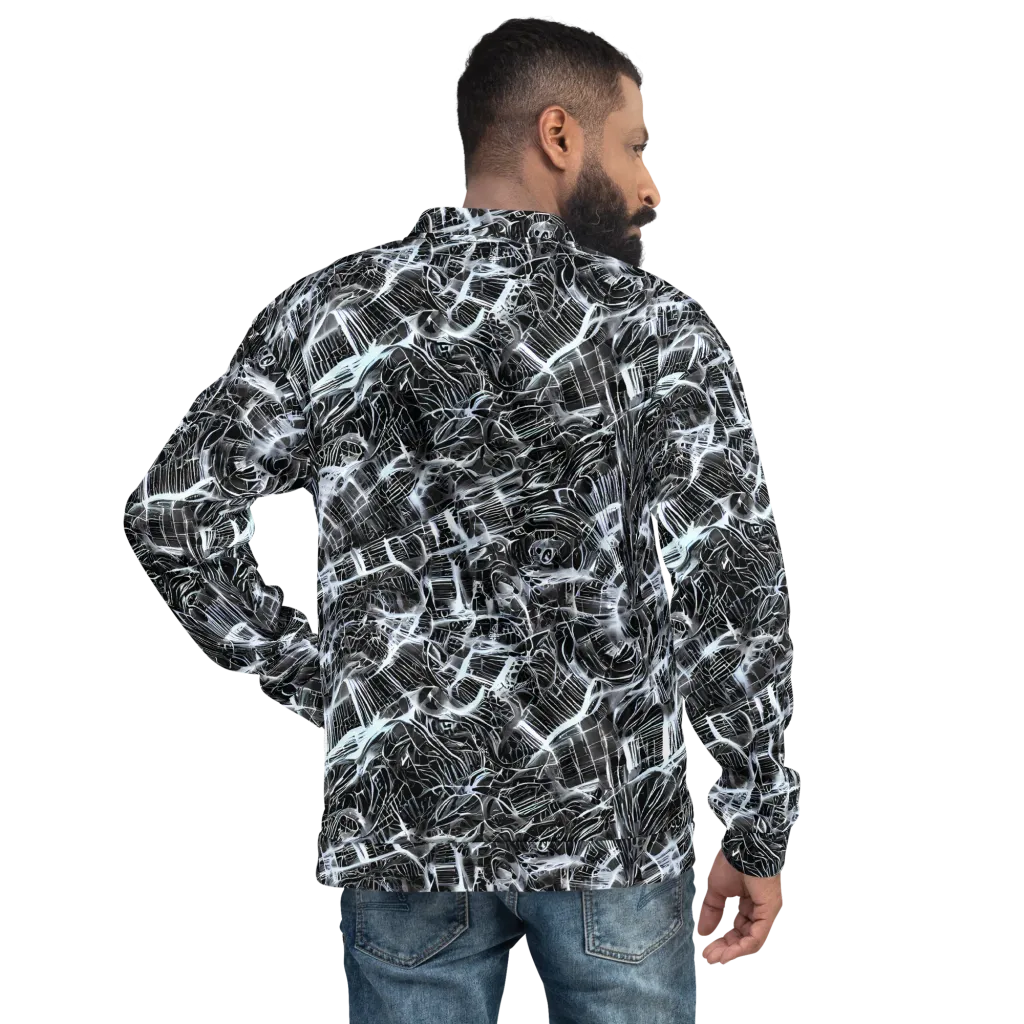 Silver Static on Bomber Jacket — Back