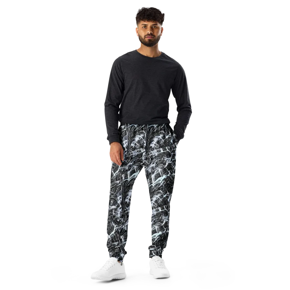 Silver Static on Men's Joggers — Front