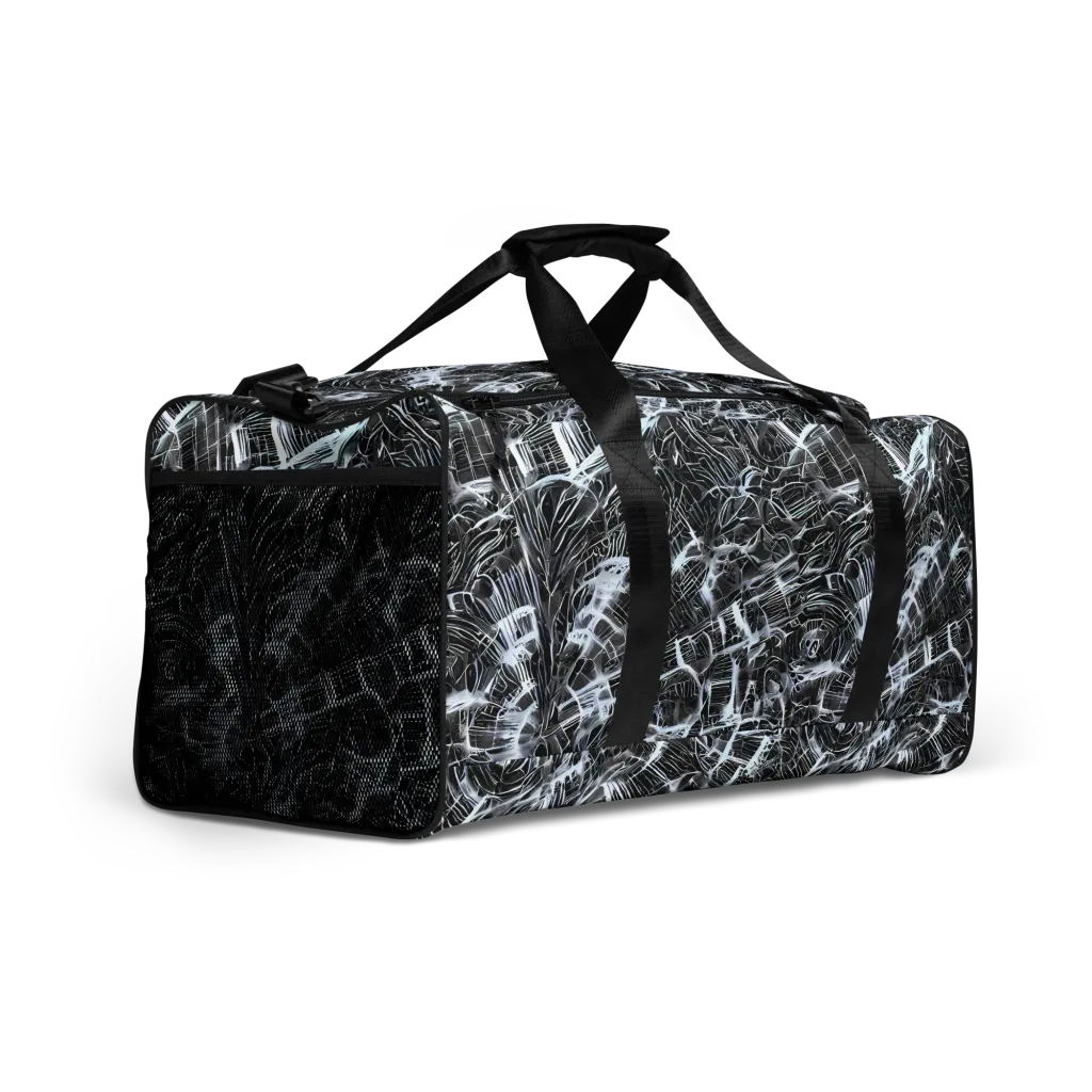 Silver Static on Duffle Bag — Right Front