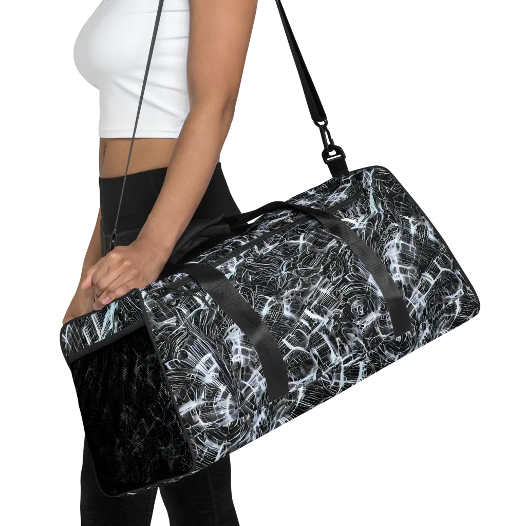 Silver Static on Duffle Bag — Front