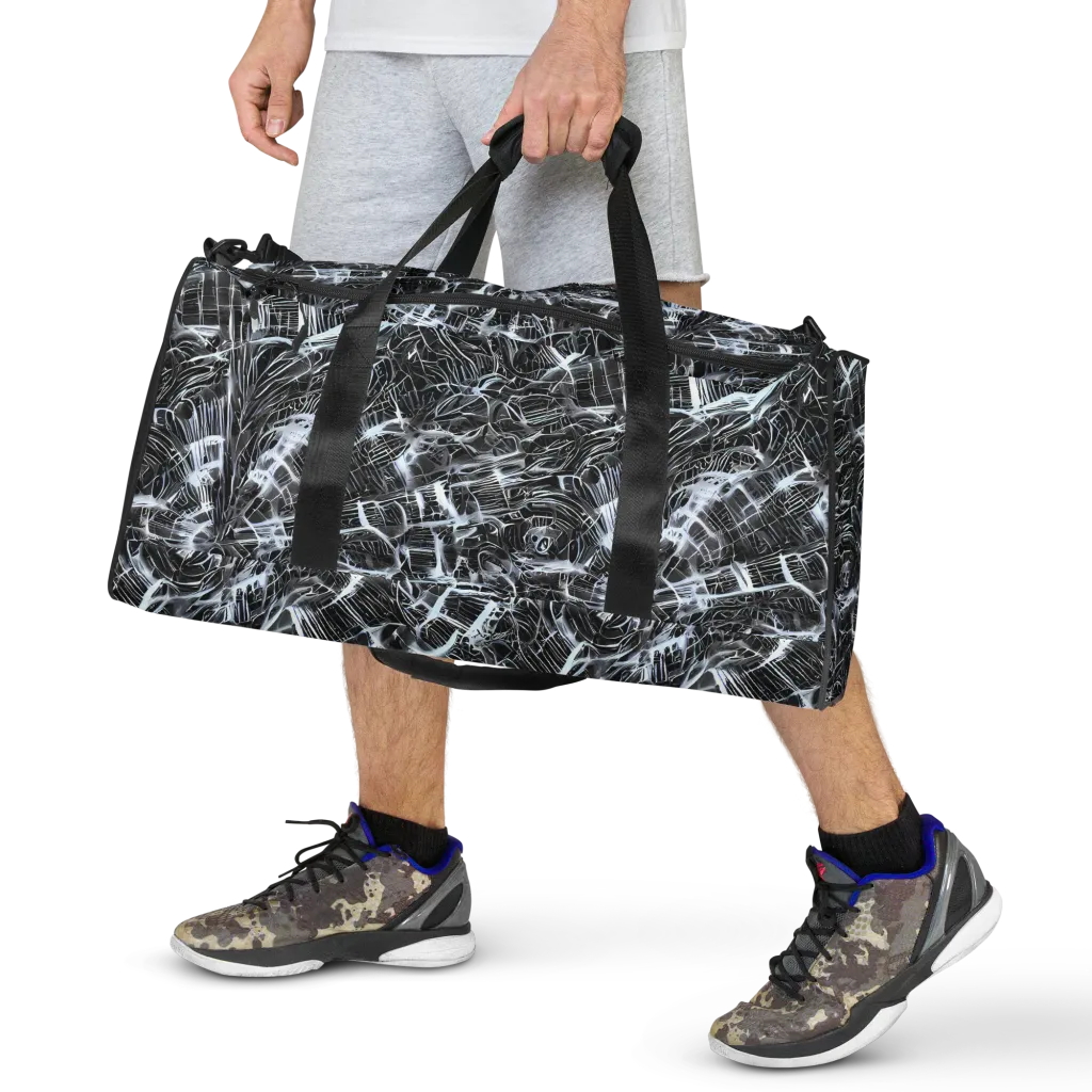 Silver Static on Duffle Bag — Front