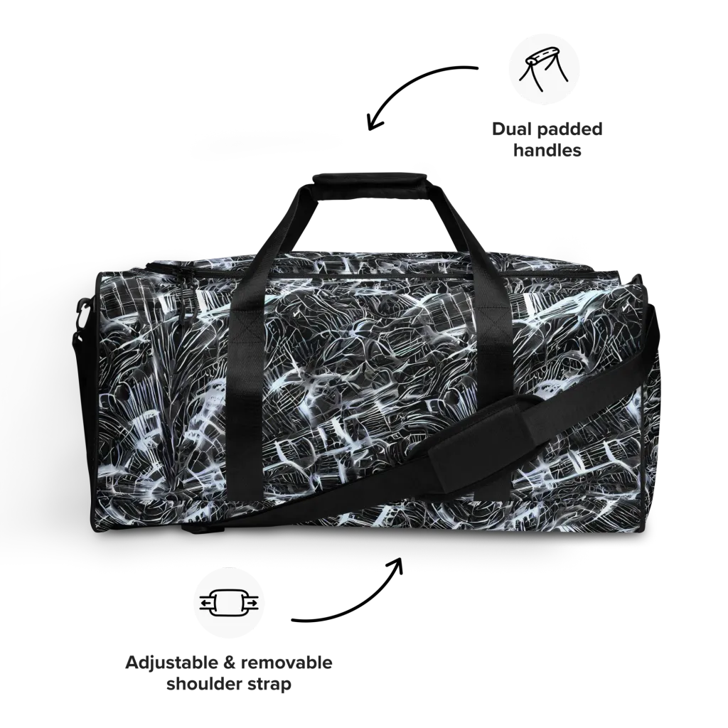Silver Static on Duffle Bag — Front