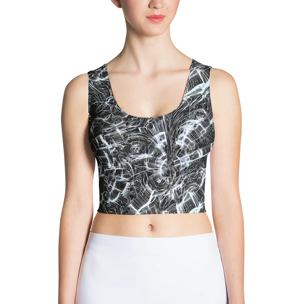 Silver Static on Crop Top — Front