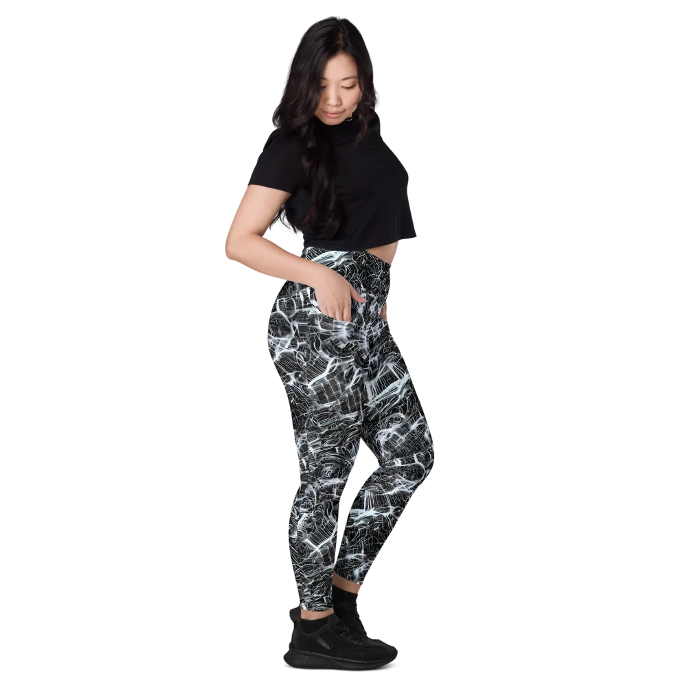 Silver Static on Leggings with Pockets — Right